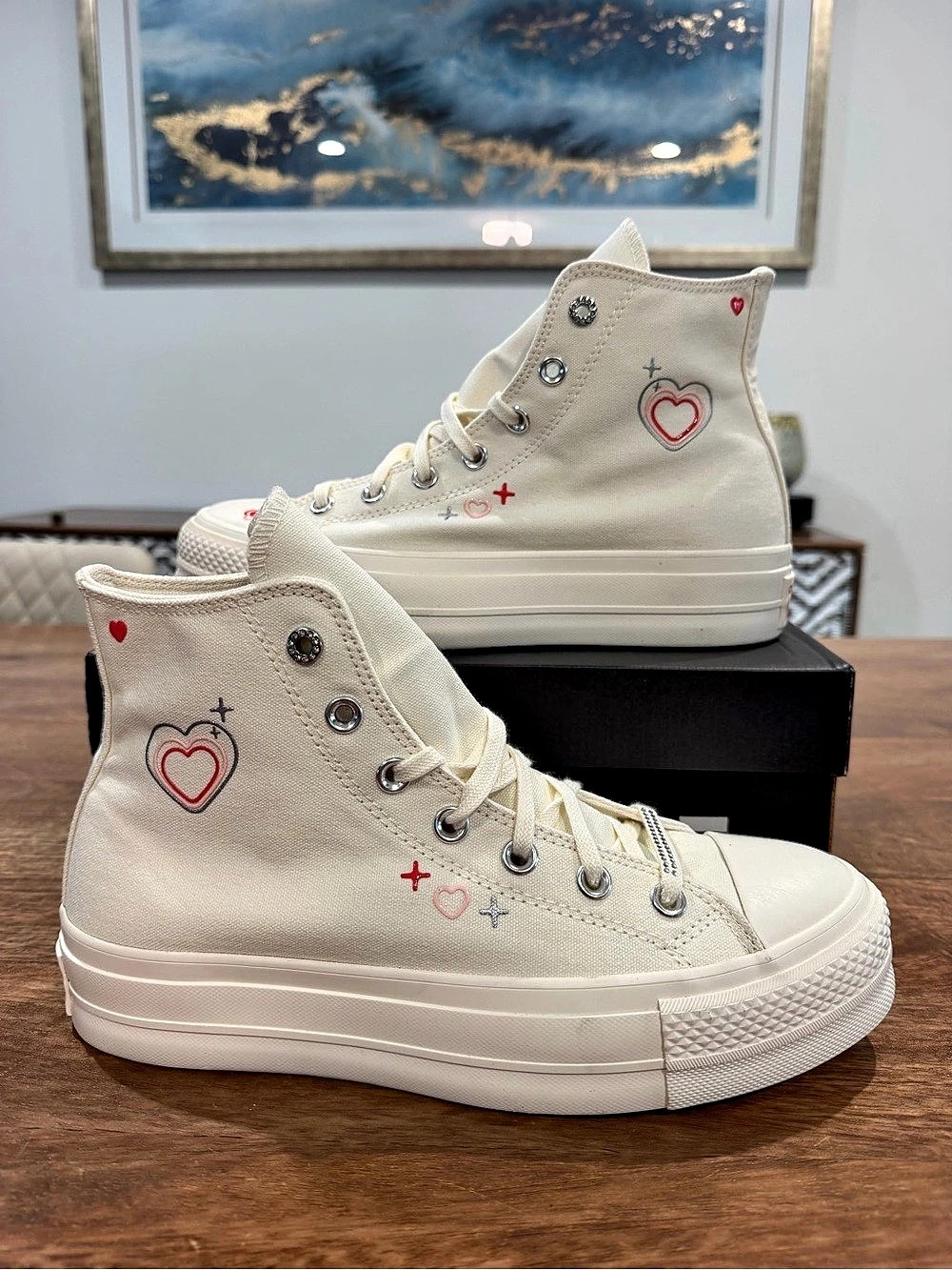 Converse CTAS LIFT HIGH- Egret/Fever Dream- Size 9W/7.5M BNIB